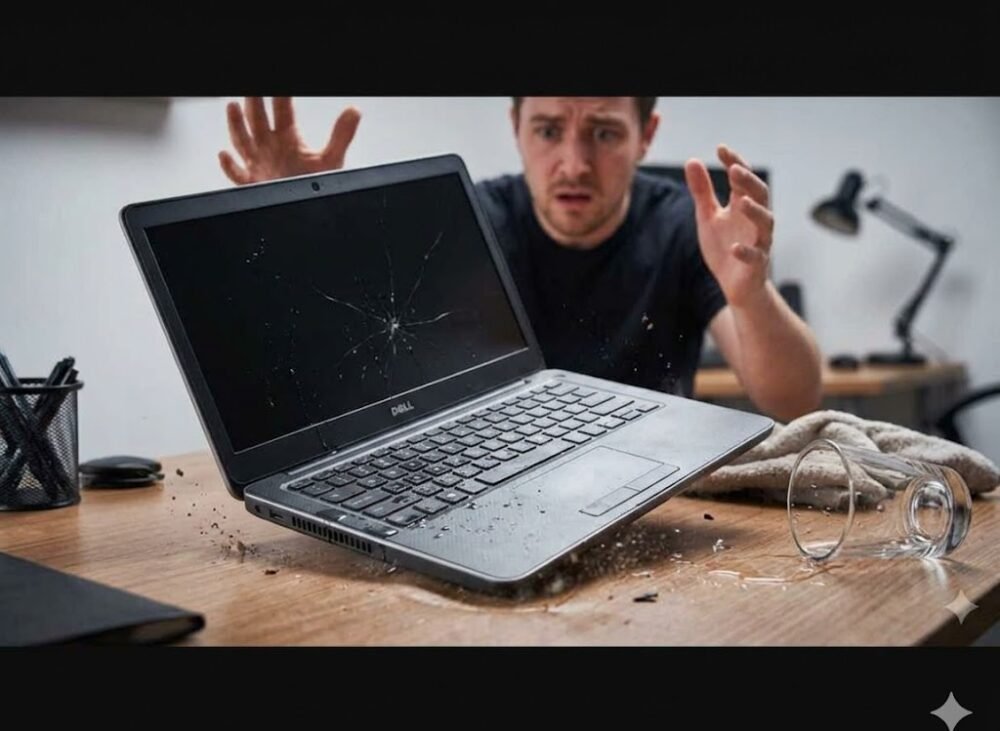 dropped laptop