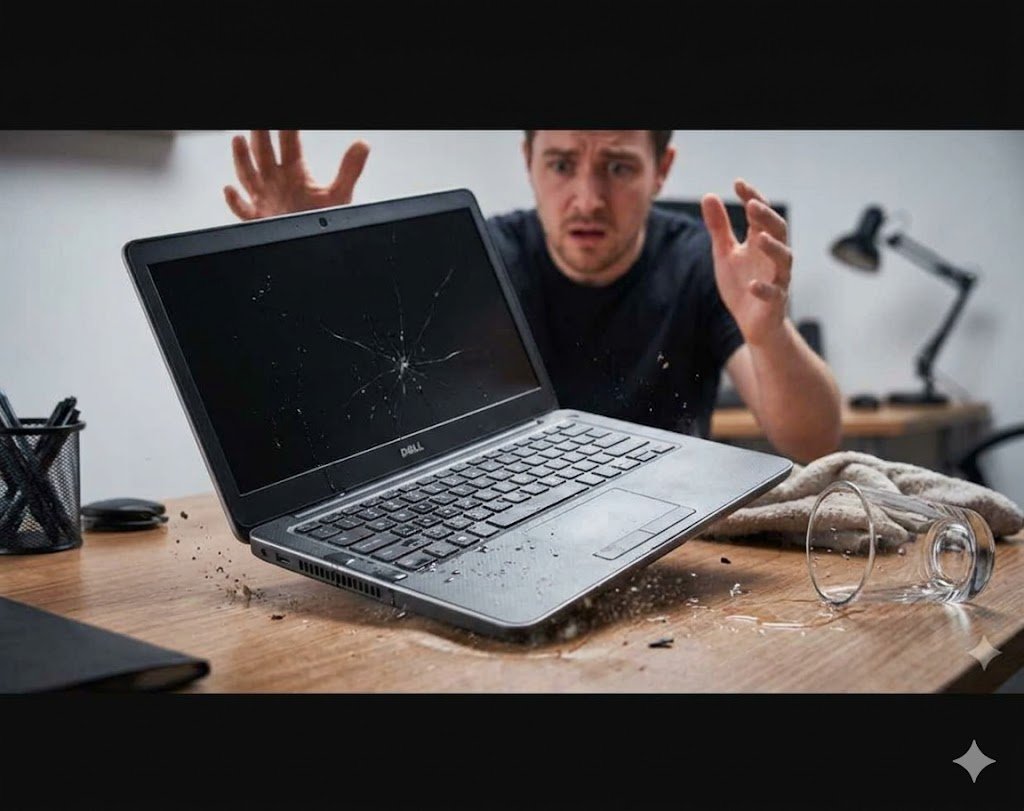 dropped laptop